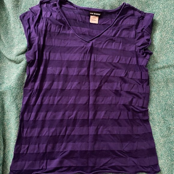 Joe Boxer Medium Striped Tees - Purple and Blue - Picture 1 of 3